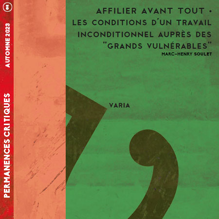 Permanences Critiques 8. Un Varia de Marc-Henry Soulet