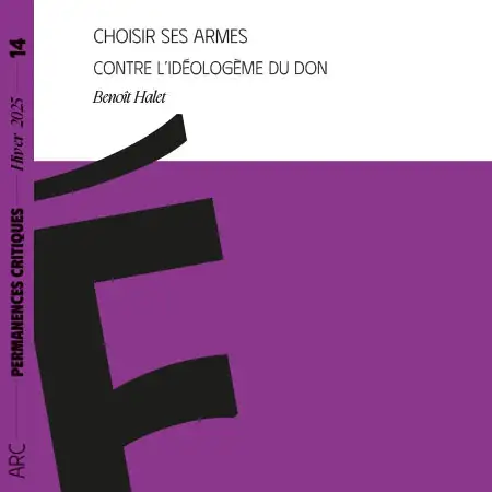 Couverture de l'étude de Benoit HALET dans le numéro 15 de la revue permanences critiques.