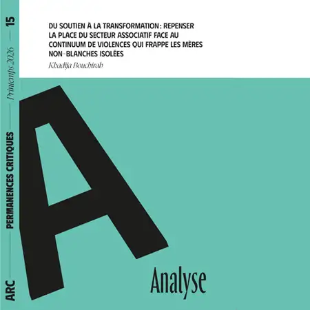 Permanences Critiques 15 - Couverture de l'analyse de Kadija Bouchirab