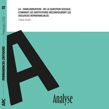 Permanences Critiques 15 - Couverture de l'analyse de Marie Denis