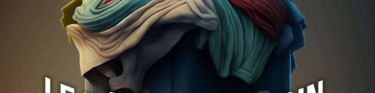 La planète terre dans un paquet de vêtements avec écrit "Le réseau a besoin de vos bras et de vos dons" - Symbolique d'une donnerie