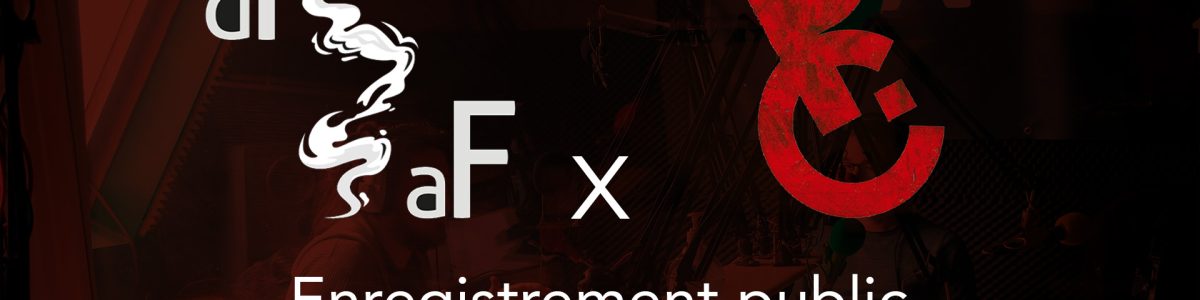 Enregistrement Public DTAF Visuel avec les logos Du Taf au Fumoir, de Permanences Critiques et de l'ARC avec la mention Enregistrement Public